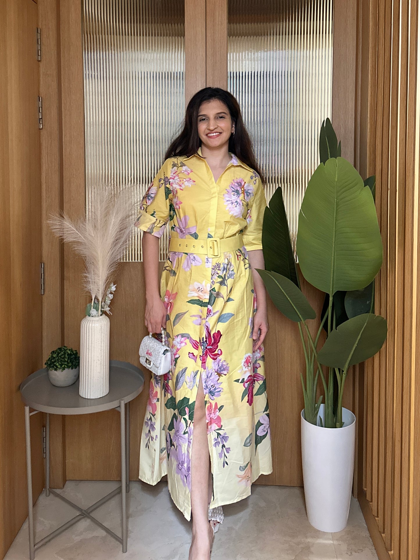 Citrus Bloom Shirt Dress