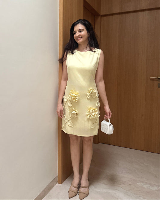 Butter Yellow Bloom Dress