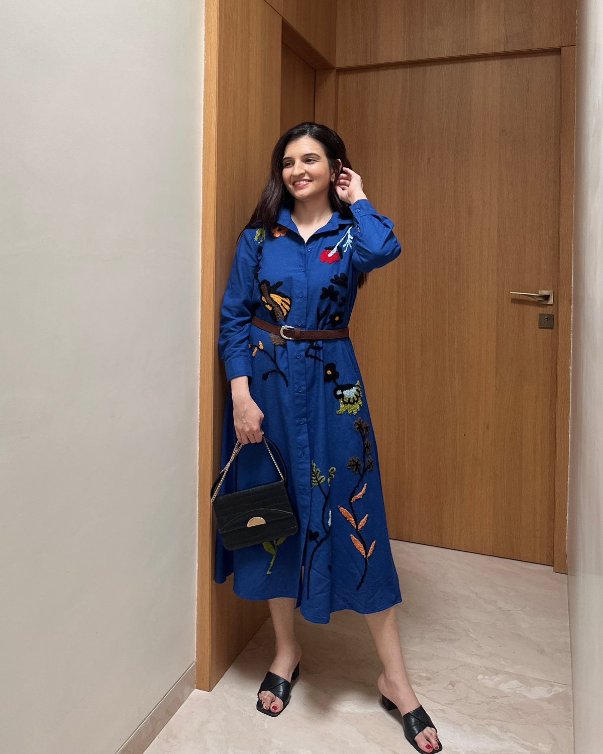 Vacation Birdie Dress (Royal Blue)