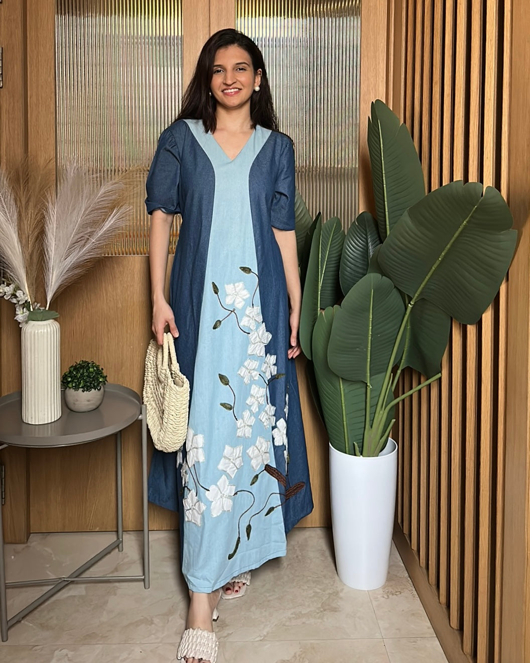 Wildflower Denim Maxi