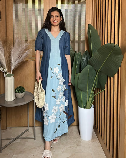 Wildflower Denim Maxi