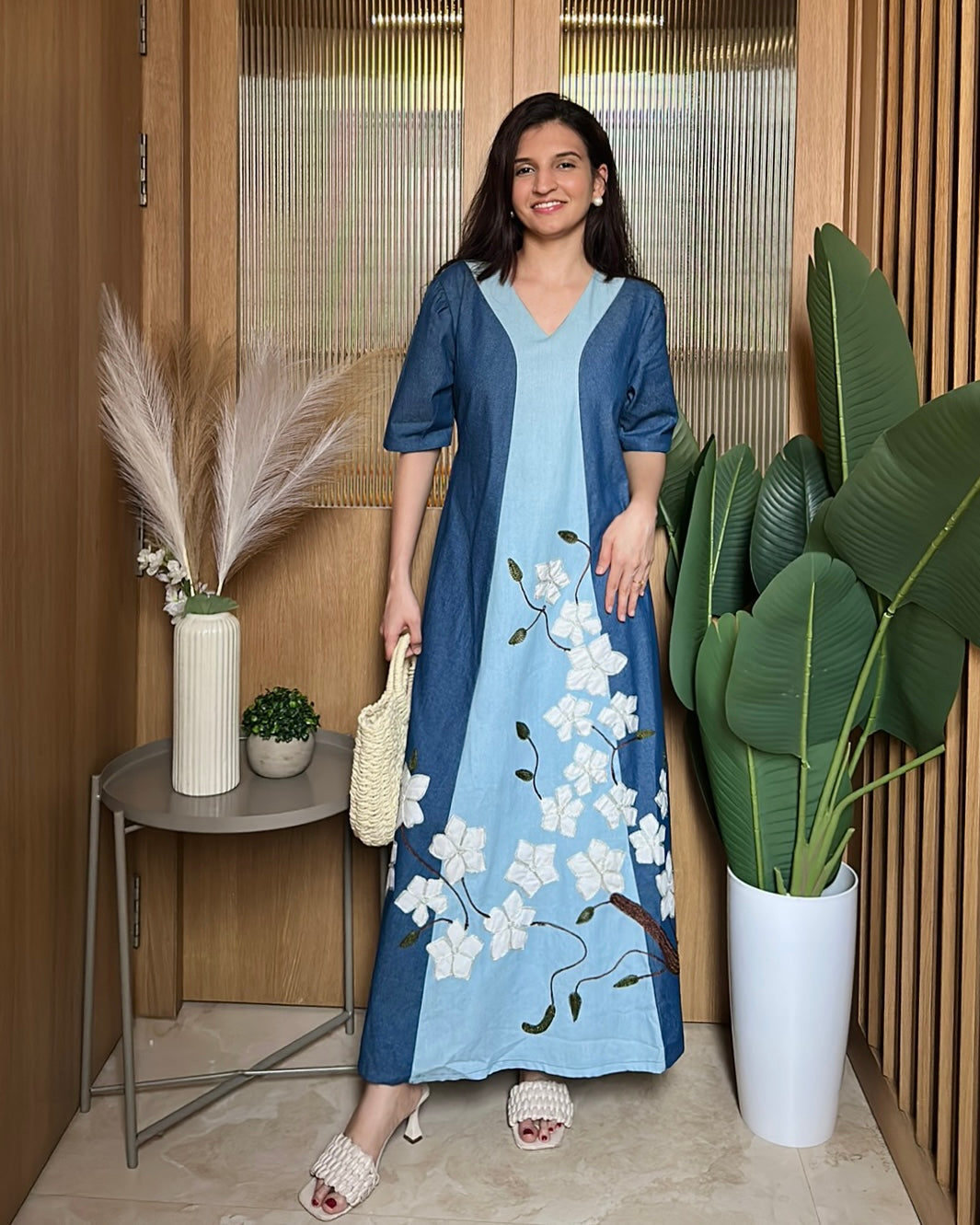 Wildflower Denim Maxi