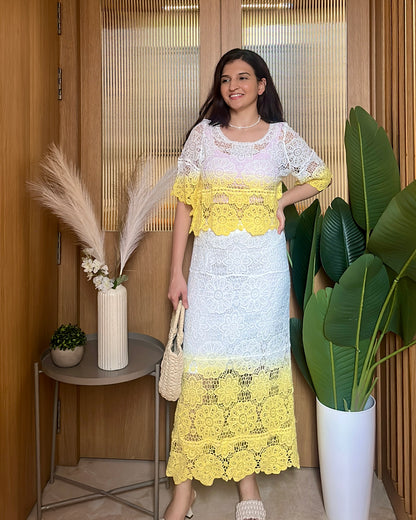 Crochet Hour Co-ord (Yellow)