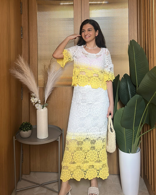 Crochet Hour Co-ord (Yellow)