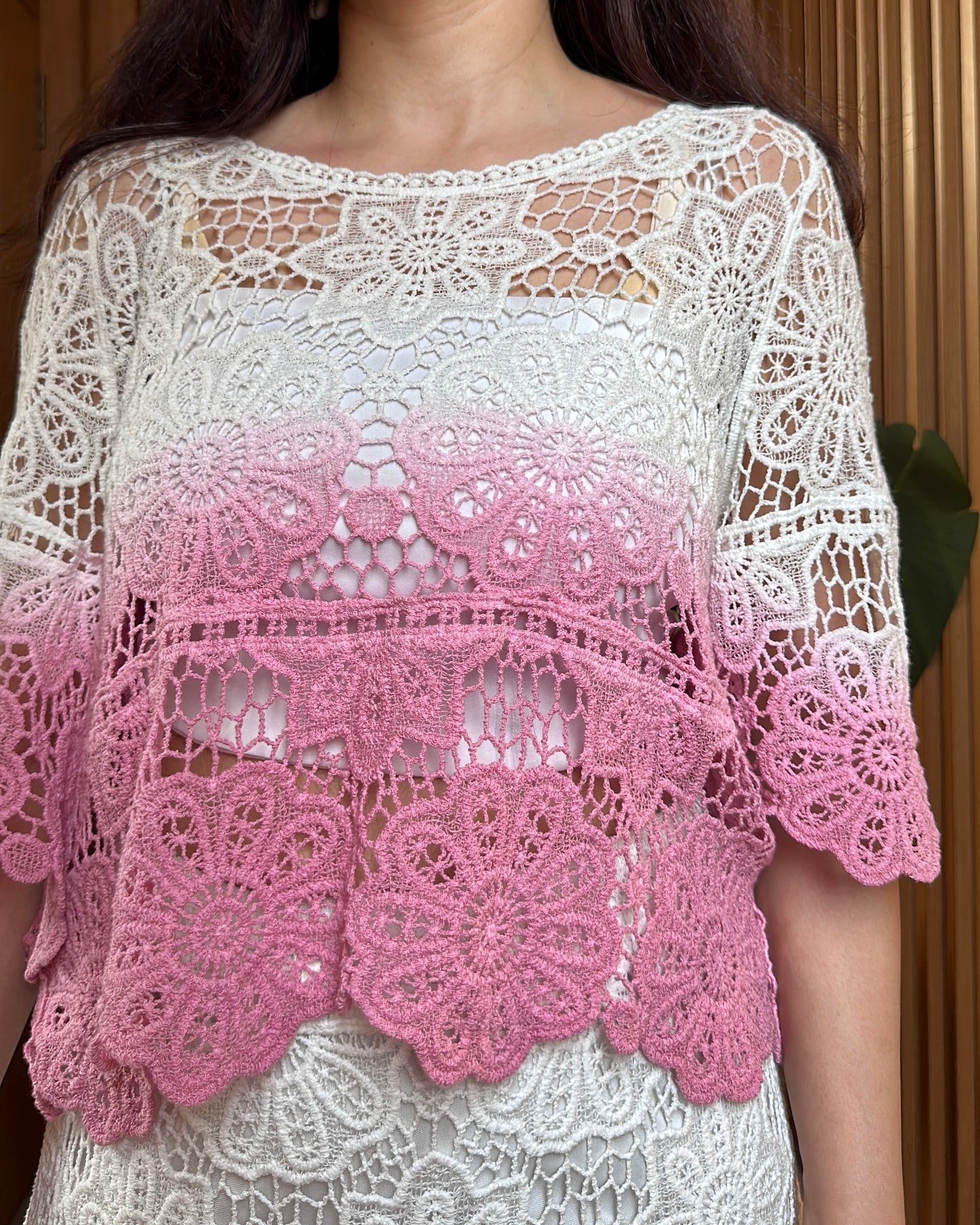 Crochet Hour Co-ord (Pink )