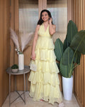 Lemon Soufflé Maxi Dress