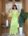 Crochet Hour Co-ord ( Neon Green )