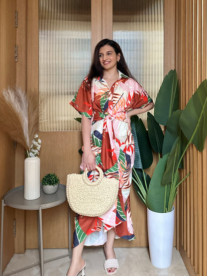Tropical Print Dress