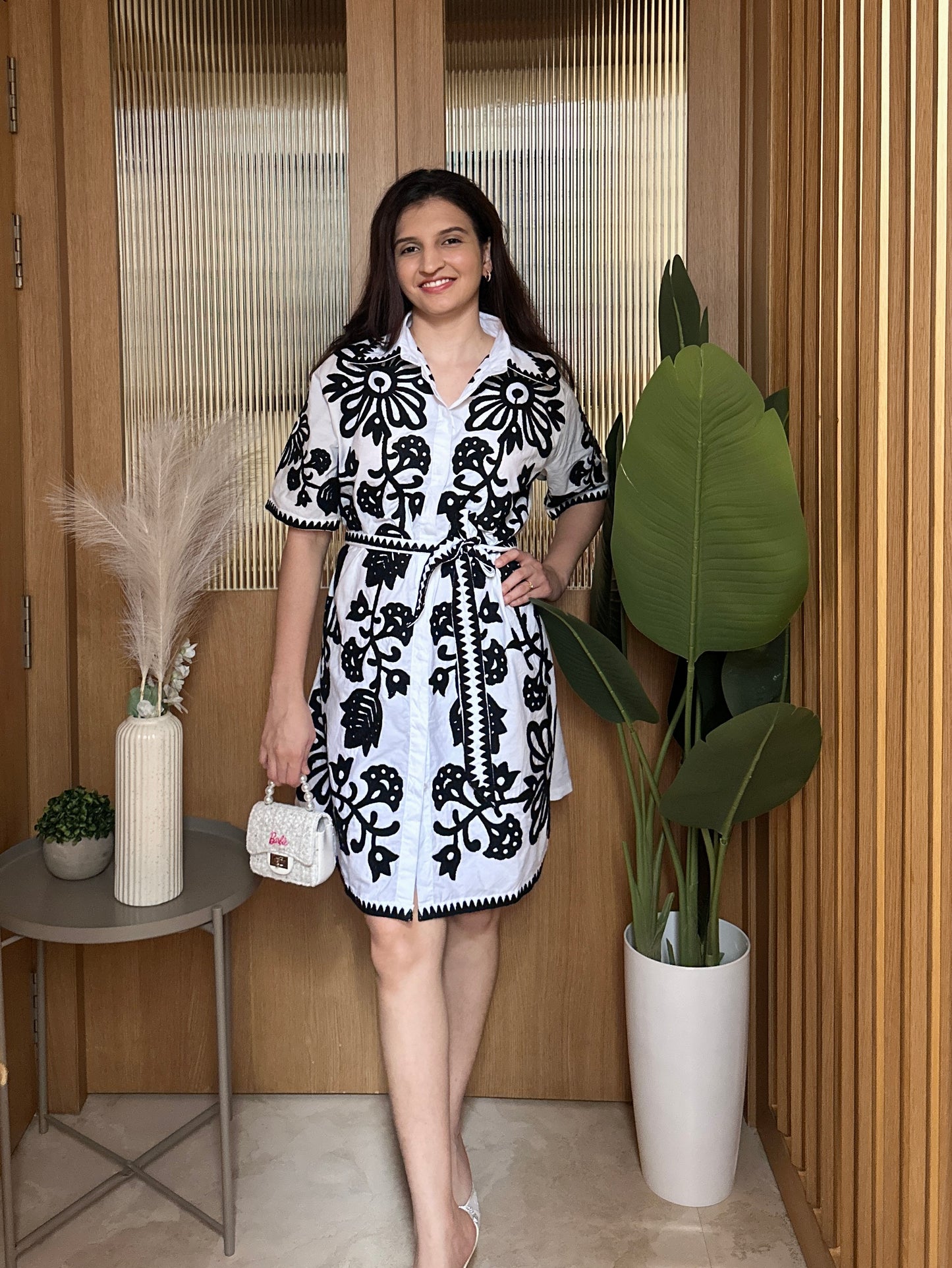 Monochrome Muse Dress ( Black )
