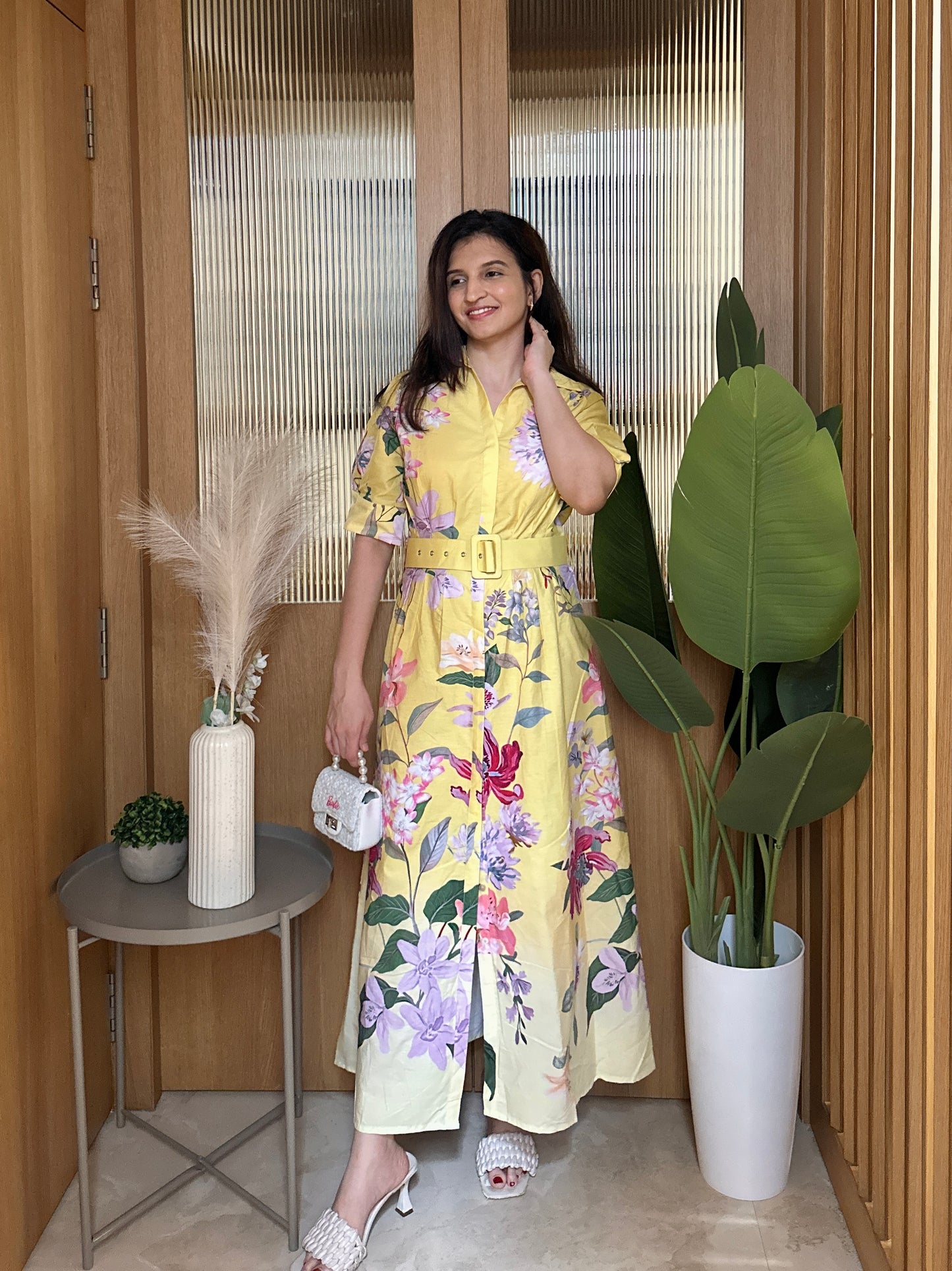 Citrus Bloom Shirt Dress
