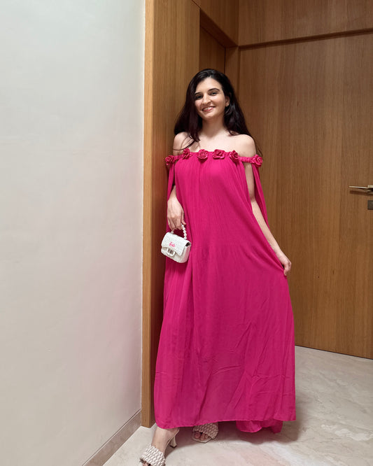 Paloma Dress ( Hot Pink )