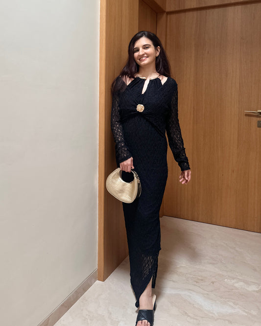 Glam Hour Dress ( Black )