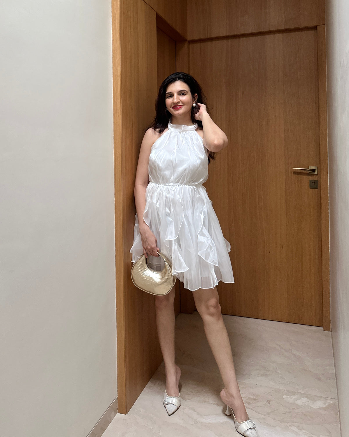 Ivory Ruffle Dress