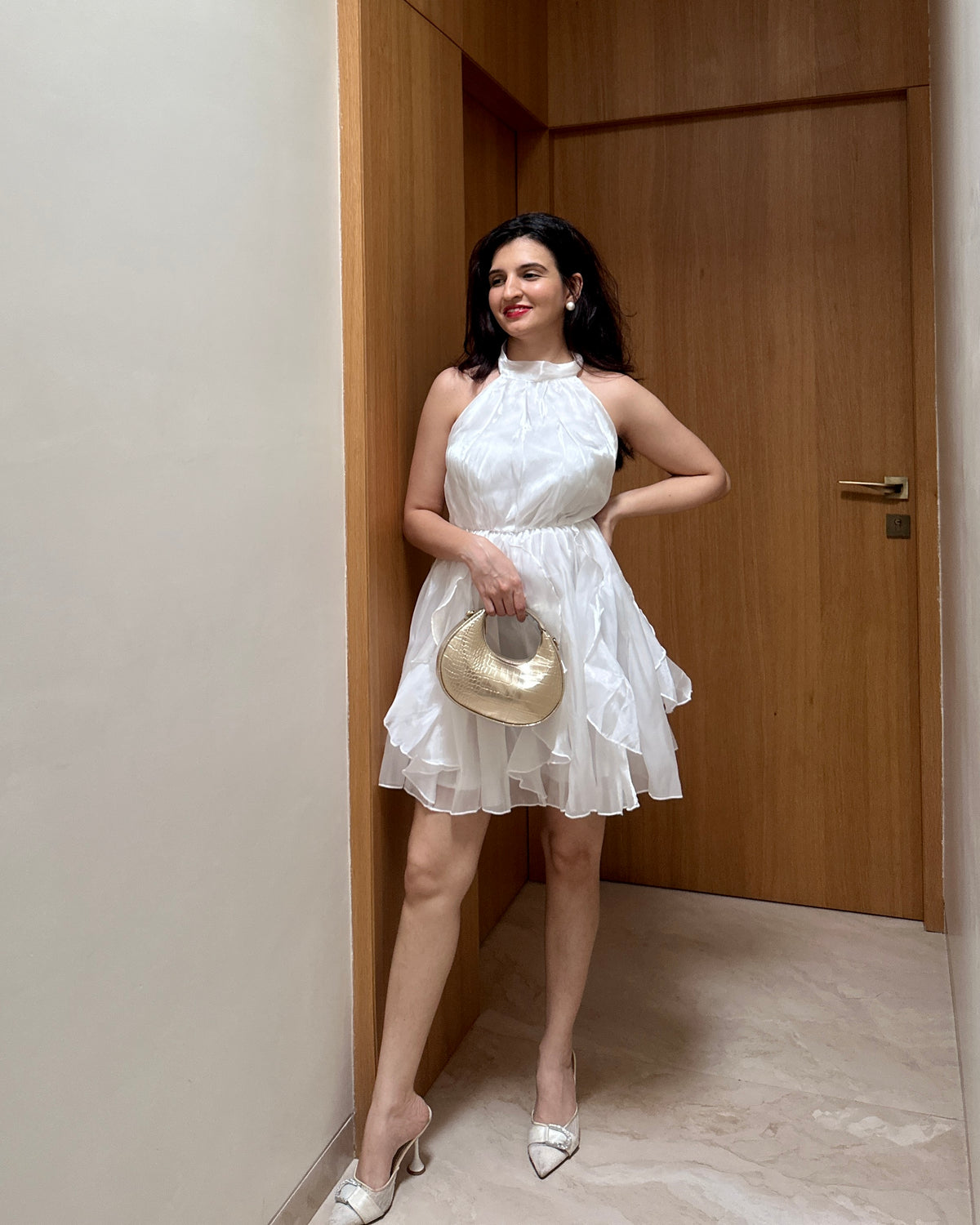 Ivory Ruffle Dress