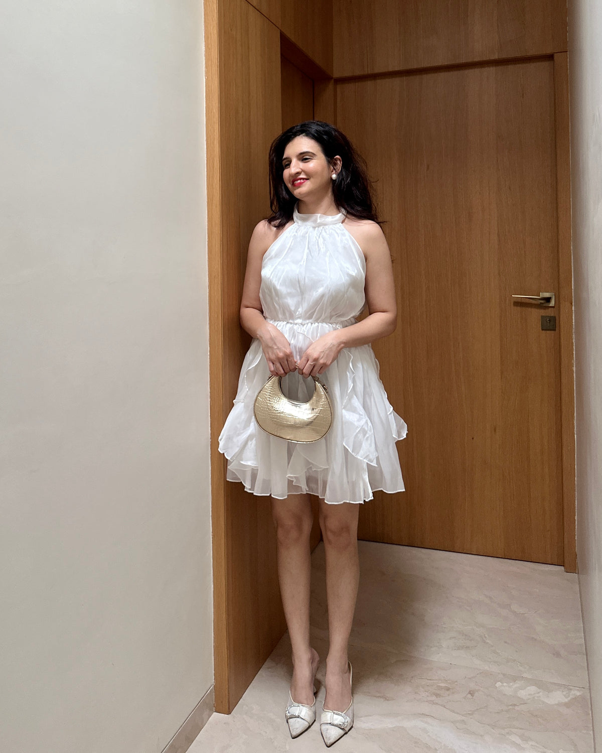 Ivory Ruffle Dress
