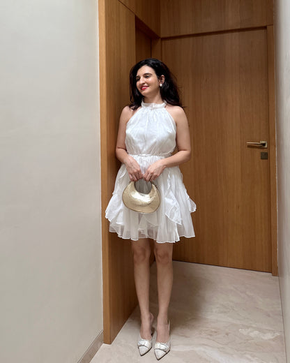 Ivory Ruffle Dress
