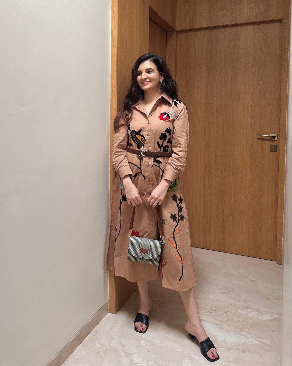 Vacation Birdie Dress (Brown)