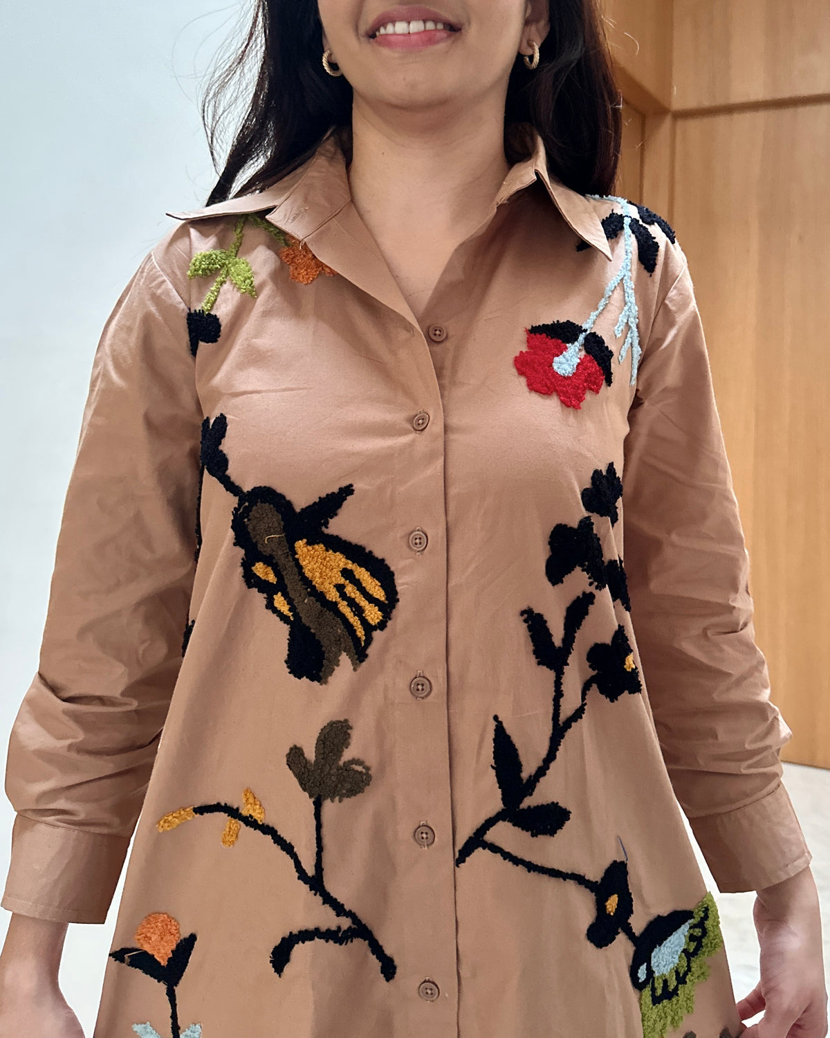 Vacation Birdie Dress (Brown)