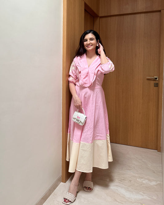 Bleu Hour Midi Dress ( Blush Pink )
