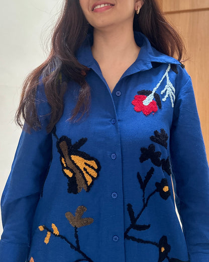 Vacation Birdie Dress (Royal Blue)