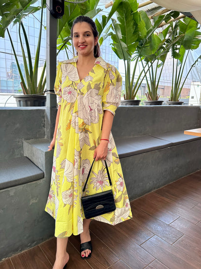 Bloom Dress in Neon