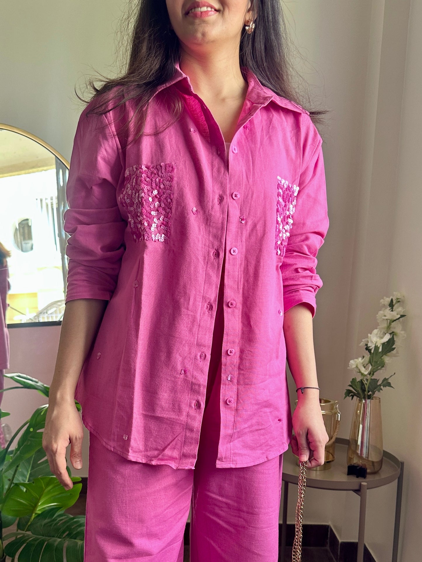 Paradise Pink Linen Co-ord