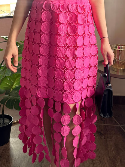 Pink Cascade Skirt