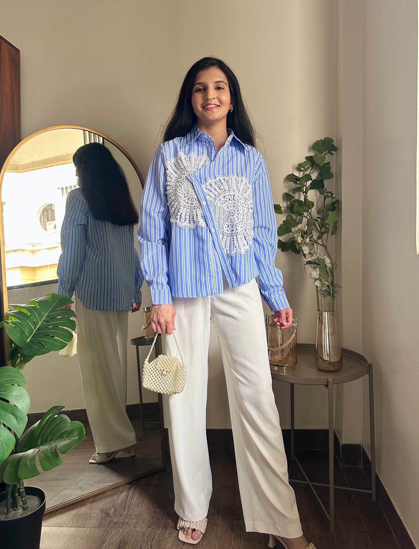 Striped Élan Shirt (Blue)