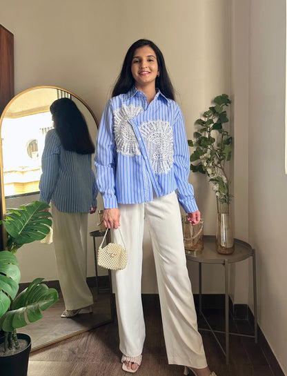 Striped Élan Shirt (Blue)