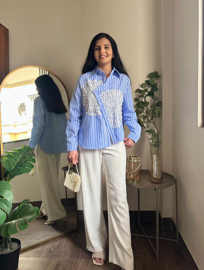 Striped Élan Shirt (Blue)