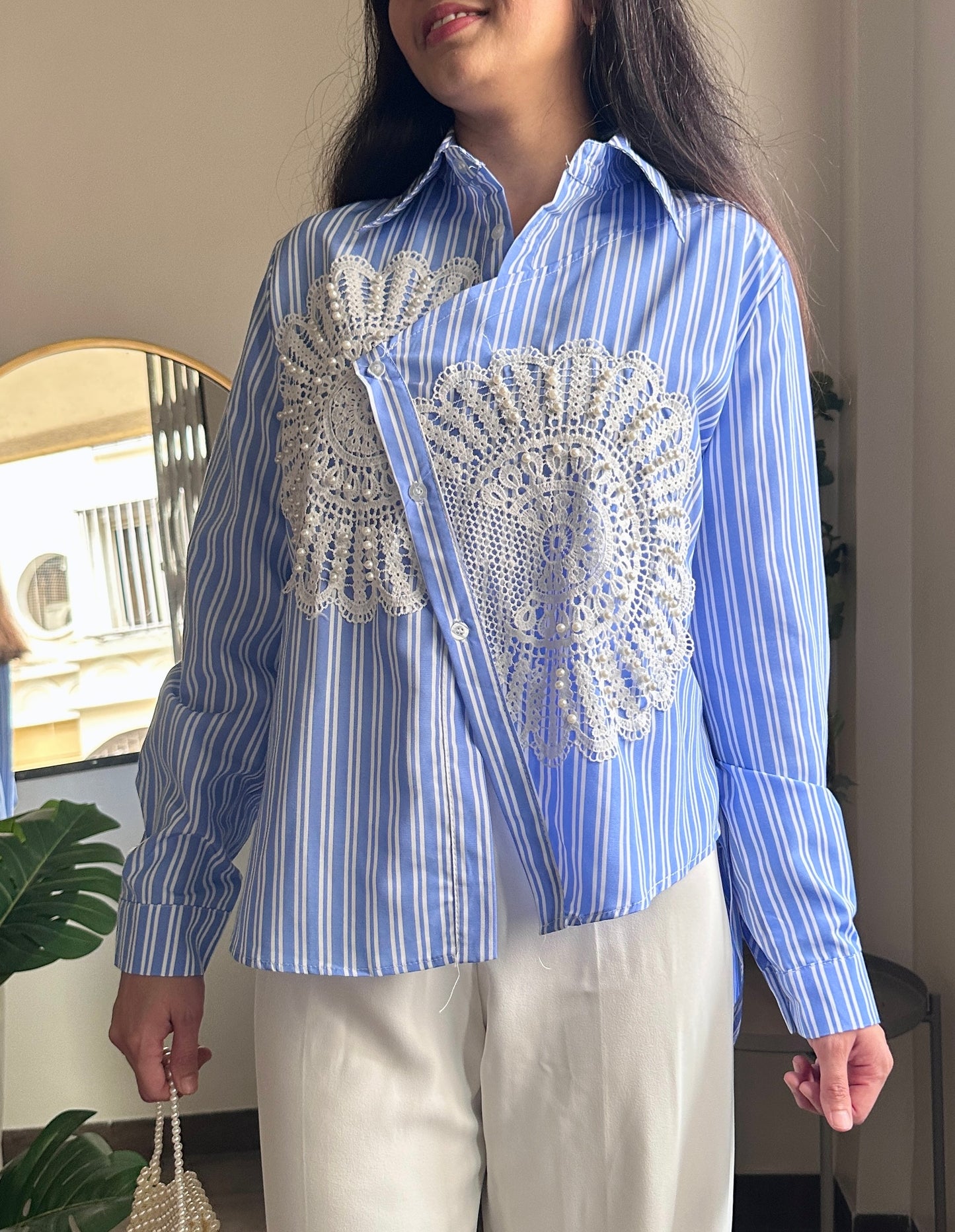 Striped Élan Shirt (Blue)