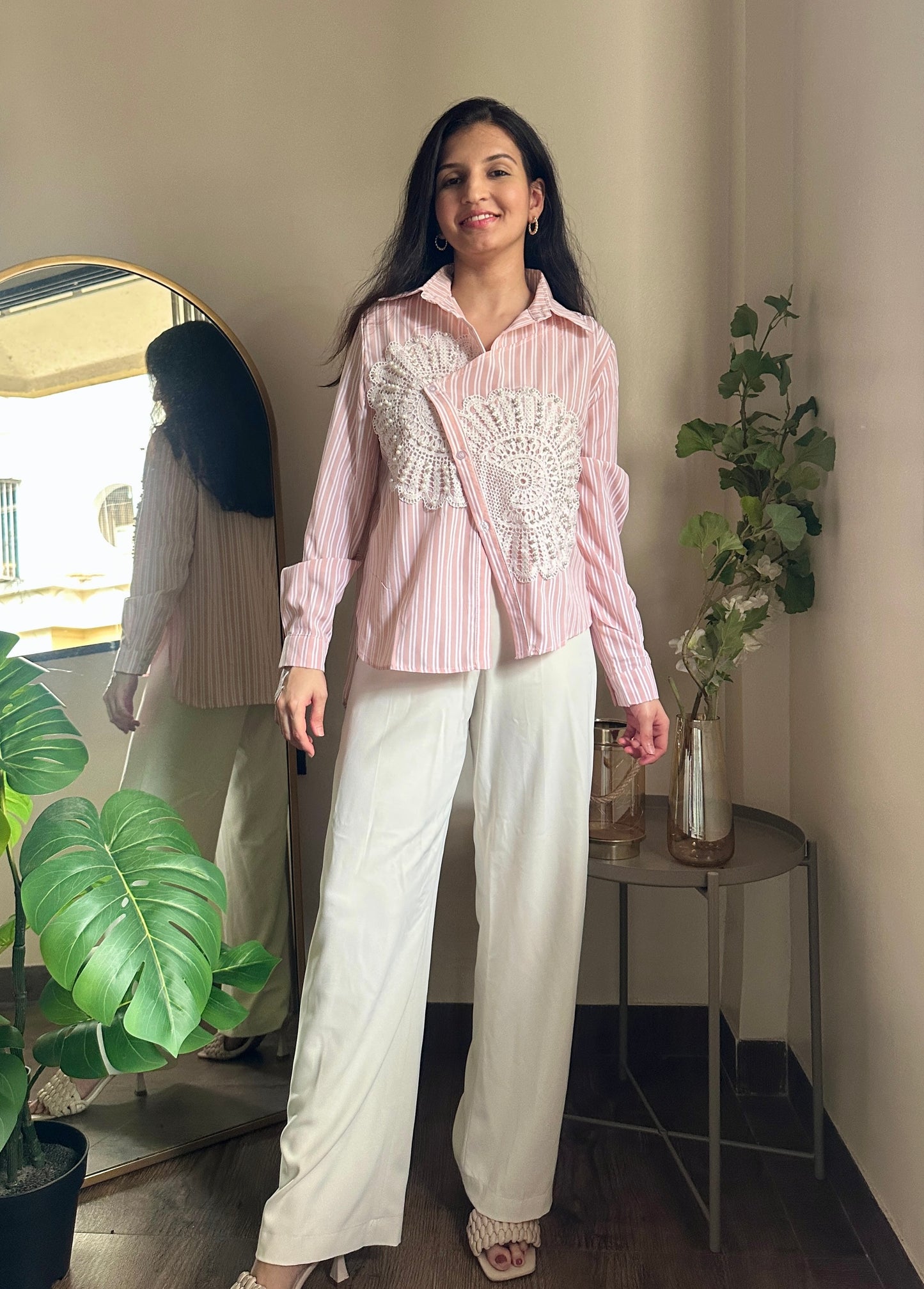 Striped Élan Shirt (Pink)