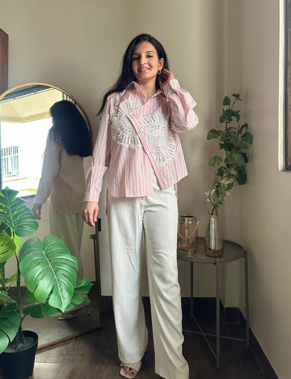 Striped Élan Shirt (Pink)