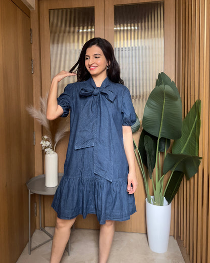 Bow Belle Denim Mini