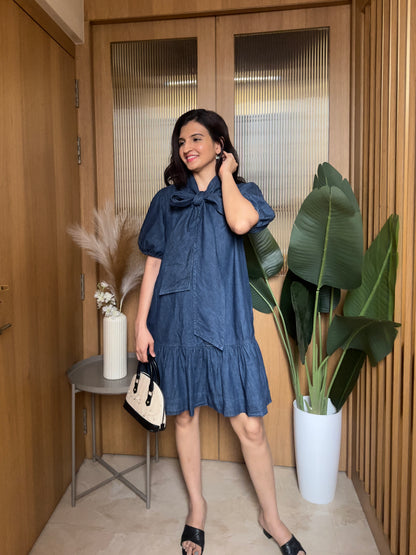 Bow Belle Denim Mini