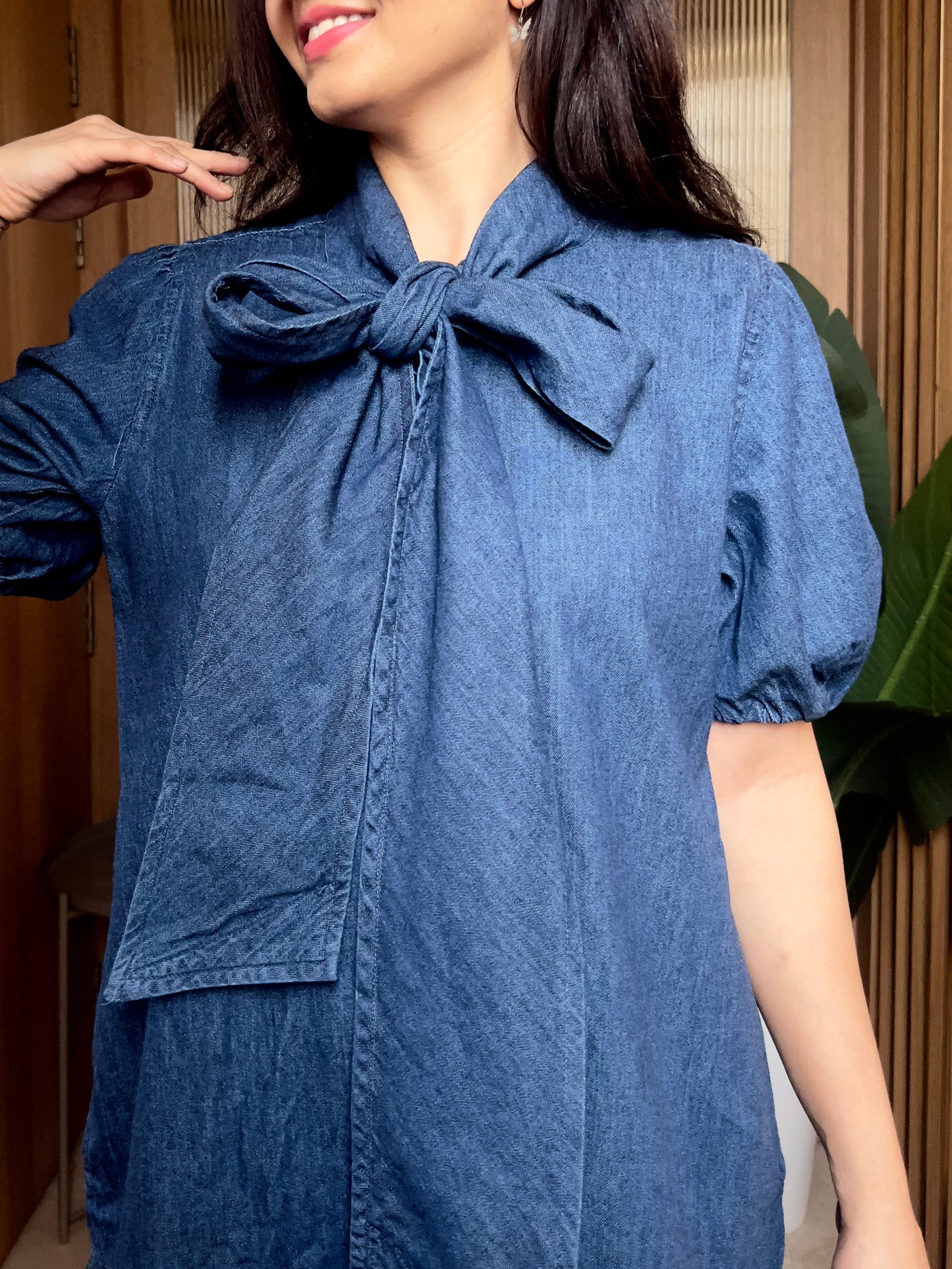 Bow Belle Denim Mini