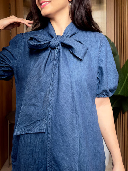 Bow Belle Denim Mini