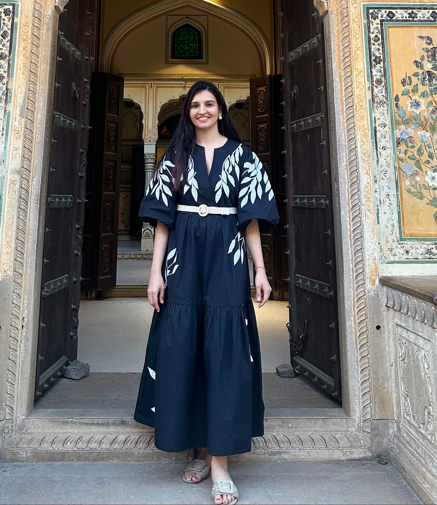 Palome Bloom Dress ( Black)