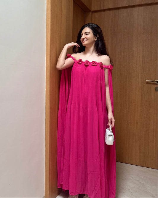 Paloma Dress ( Hot Pink )