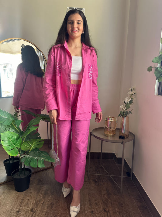 Paradise Pink Linen Co-ord