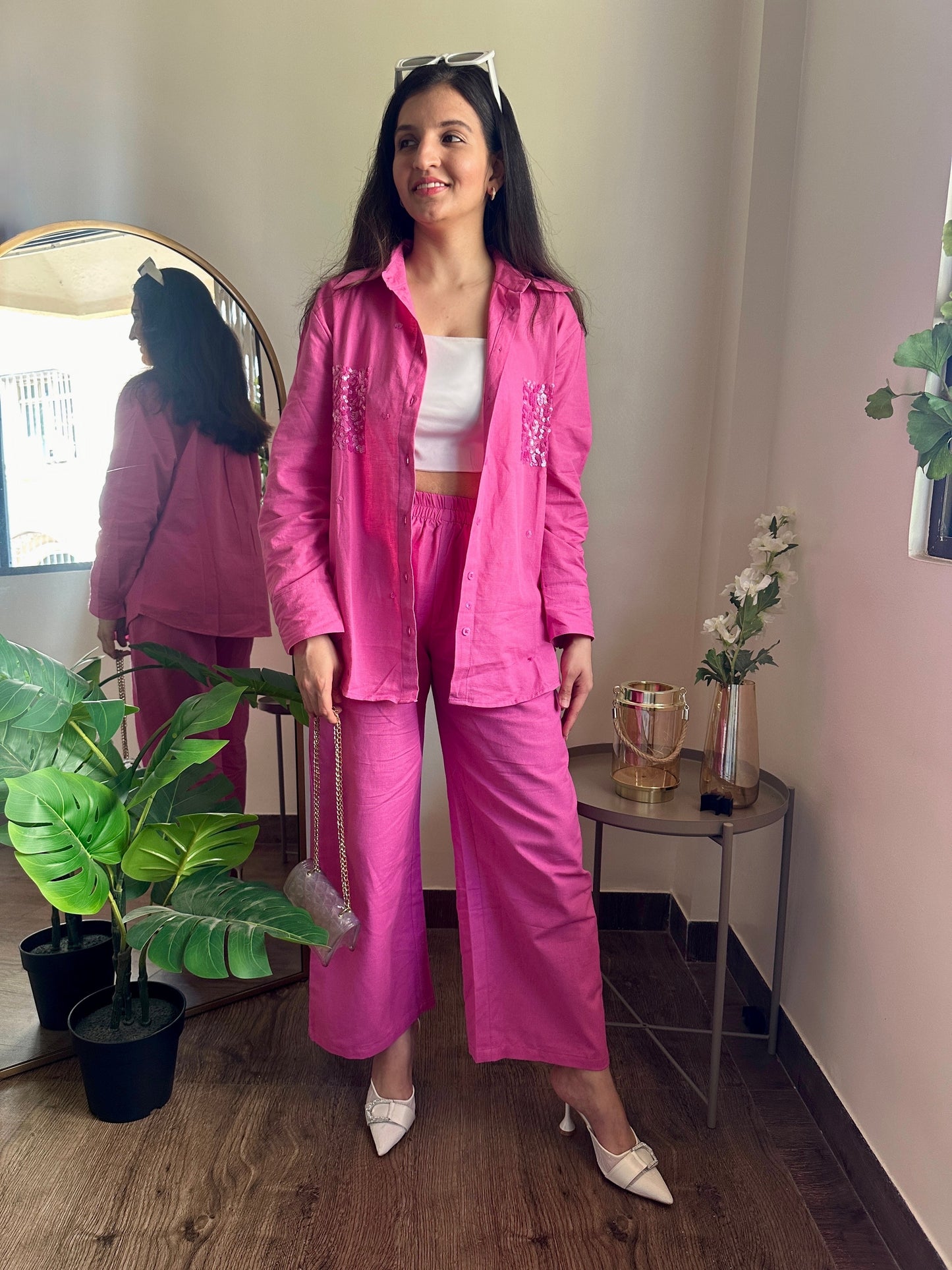 Paradise Pink Linen Co-ord