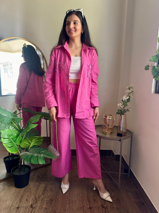 Paradise Pink Linen Co-ord