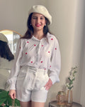 Little Hearts Embroidered Shirt